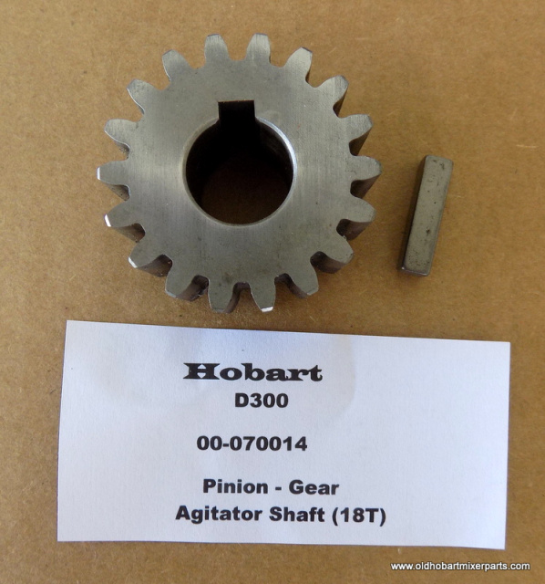 Hobart D300 00-070014(18T)  Pinion Gear Agitator Shaft 